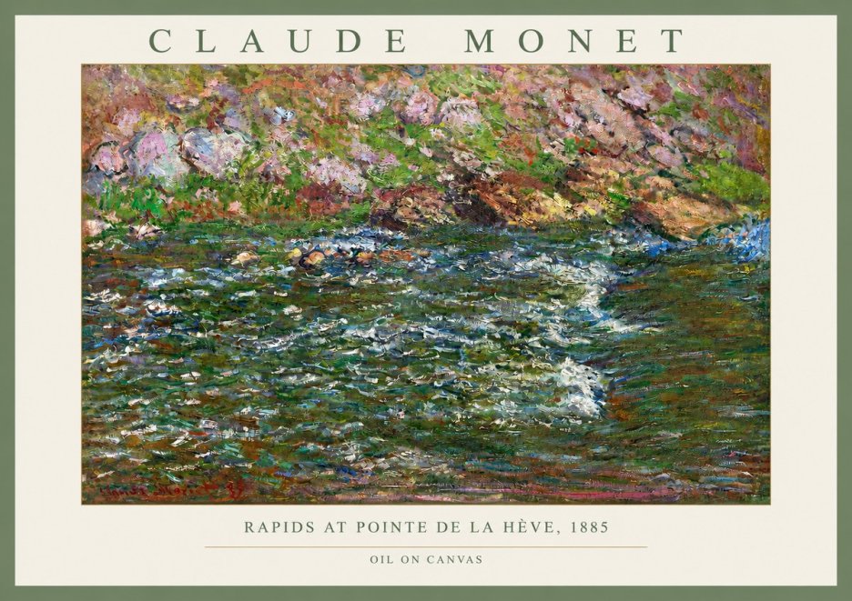 Monet Rapids at Pointe De La Hève, 1885 No2 - Plakát