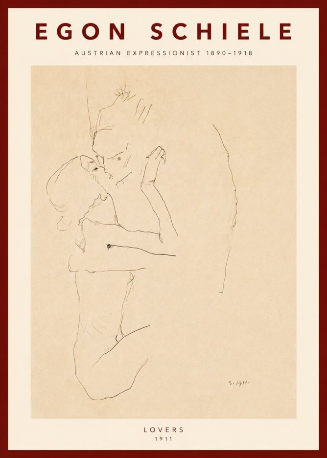 Schiele Lovers No2 - Plakát