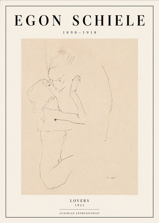 Schiele Lovers No3 - Plakát