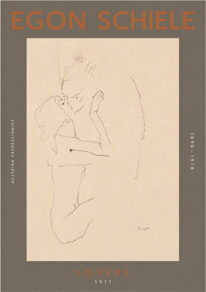 Schiele Lovers No4 - Plakát