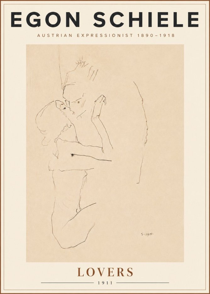 Schiele Lovers No5 - Plakát