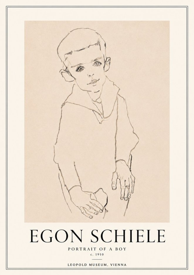 Schiele Portrait of a Boy No3 - Plakát