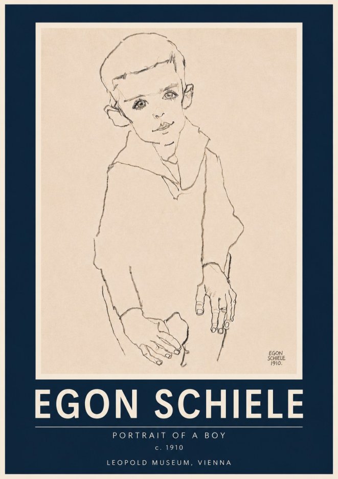 Schiele Portrait of a Boy No6 - Plakát