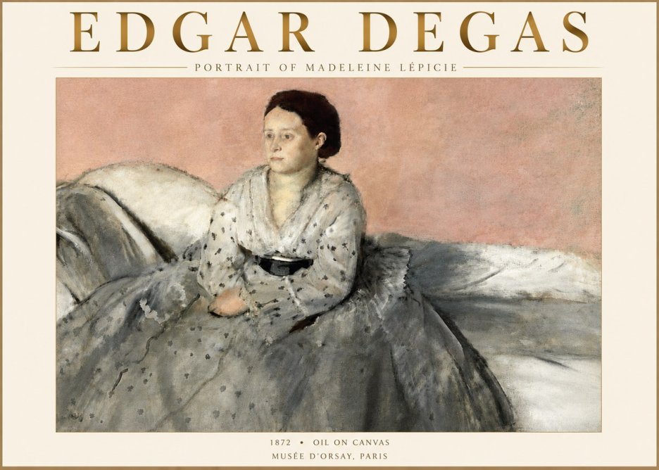 Edgar Degas Portrait of Madeleine Lépicie No4 - Plakát