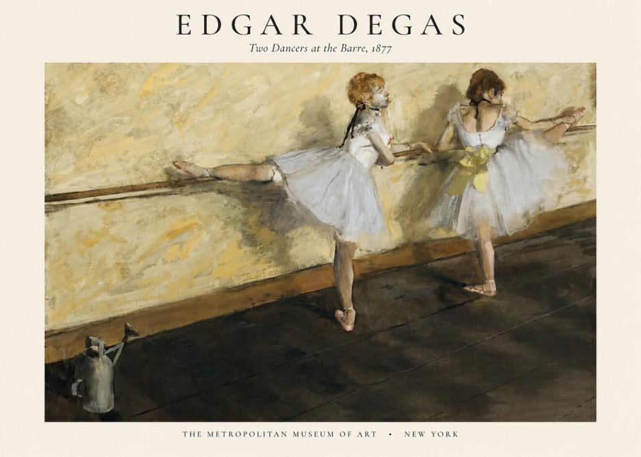 Edgar Degas Two Dancers at the Barre, 1877 No1 - Plakát