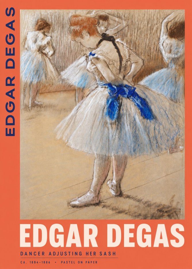 Edgar Degas Dancer Adjusting Her Sash No2 - Plakát