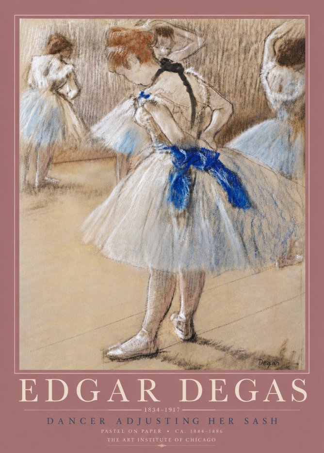 Edgar Degas Dancer Adjusting Her Sash No5 - Plakát