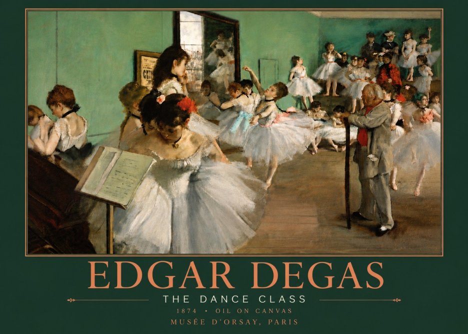 Edgar Degas The Dance Class I No6 - Plakát