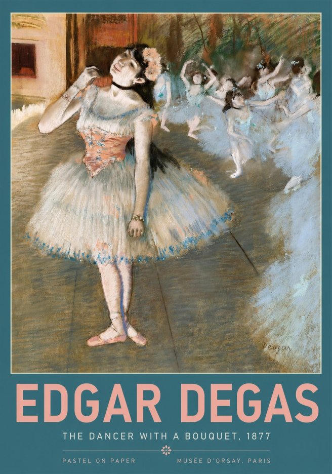 Edgar Degas The Dancer with a Bouquet No2 - Plakát