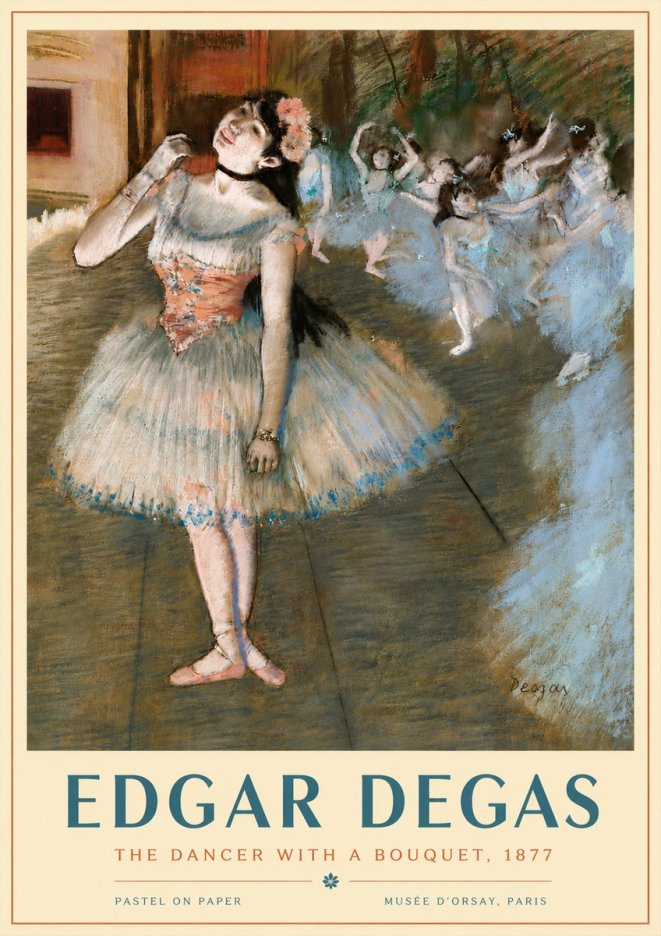 Edgar Degas The Dancer with a Bouquet No4 - Plakát