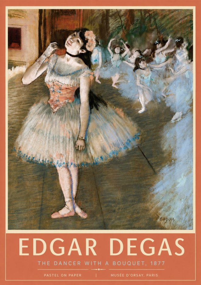 Edgar Degas The Dancer with a Bouquet No5 - Plakát