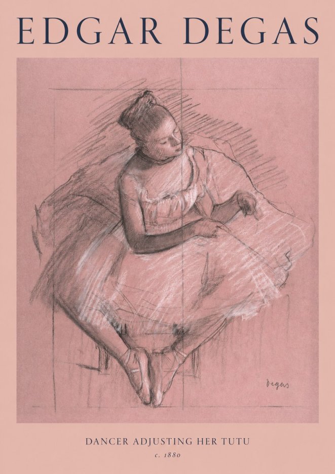 Edgar Degas Dancer Adjusting Her Tutu No1 - Plakát