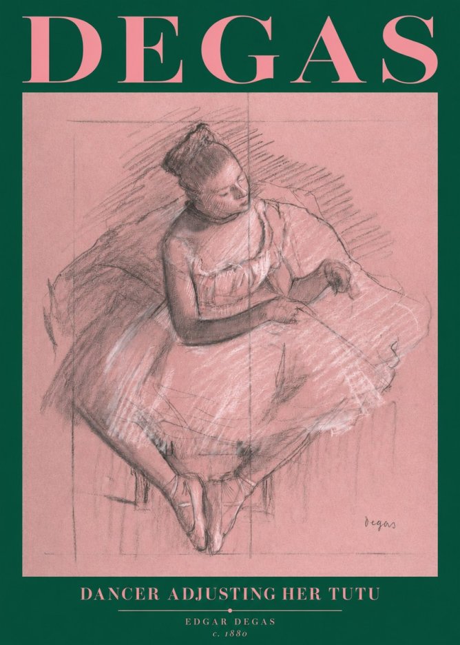 Edgar Degas Dancer Adjusting Her Tutu No2 - Plakát
