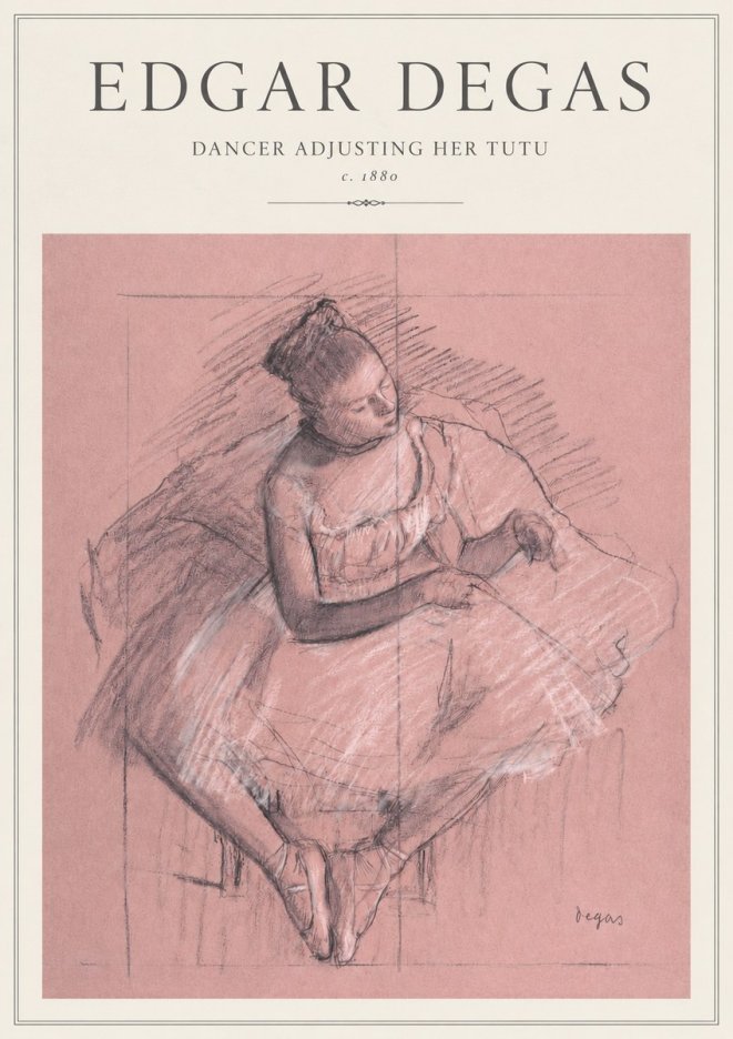Edgar Degas Dancer Adjusting Her Tutu No3 - Plakát