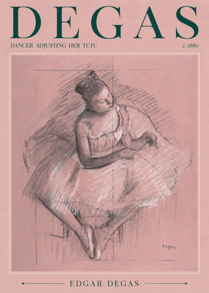 Edgar Degas Dancer Adjusting Her Tutu No4 - Plakát