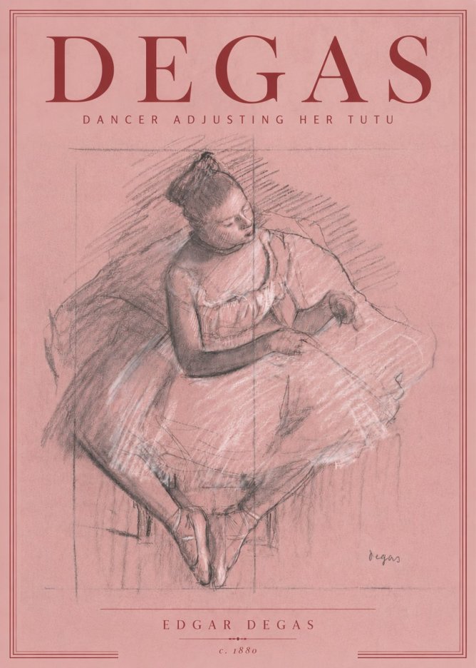 Edgar Degas Dancer Adjusting Her Tutu No6 - Plakát