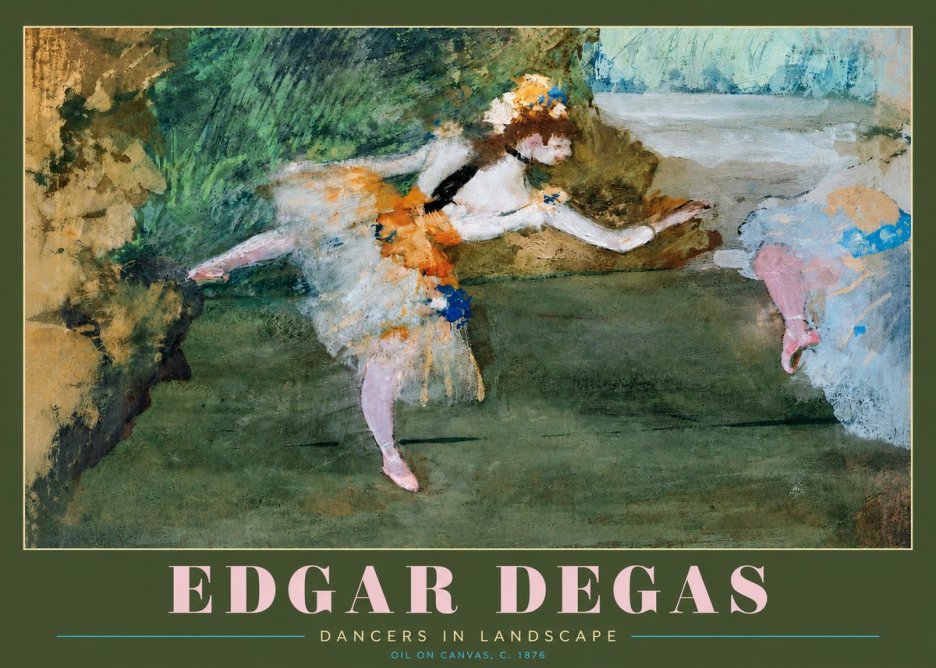 Edgar Degas Dancers in Landscape I No2 - Plakát