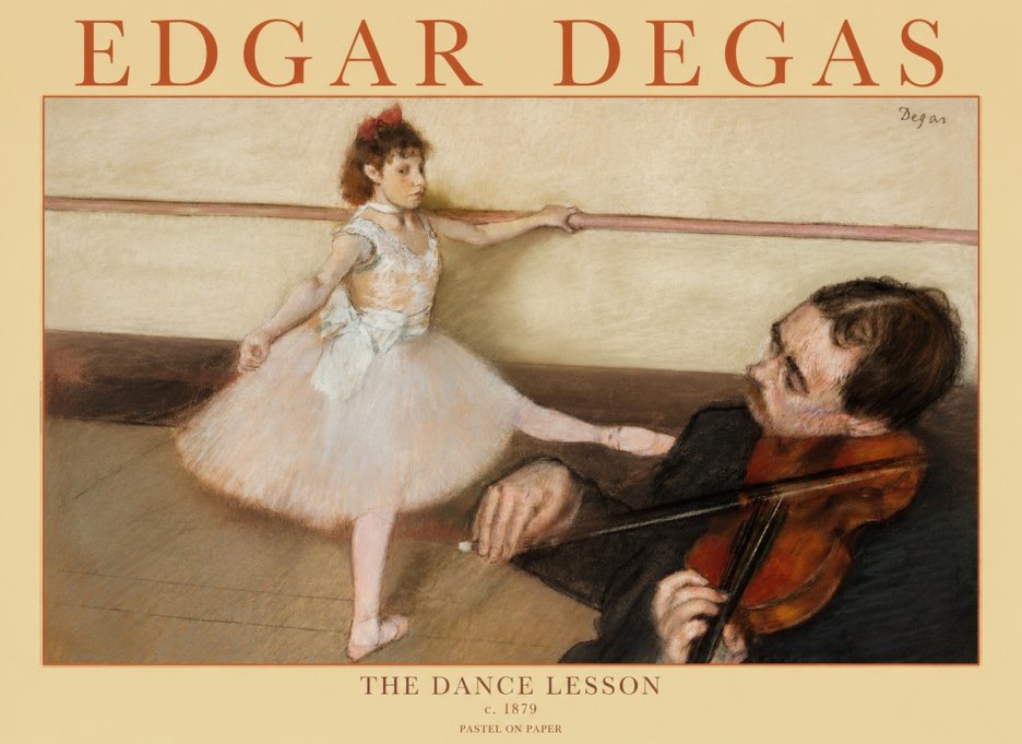 Edgar Degas The Dance Lesson No1 - Plakát