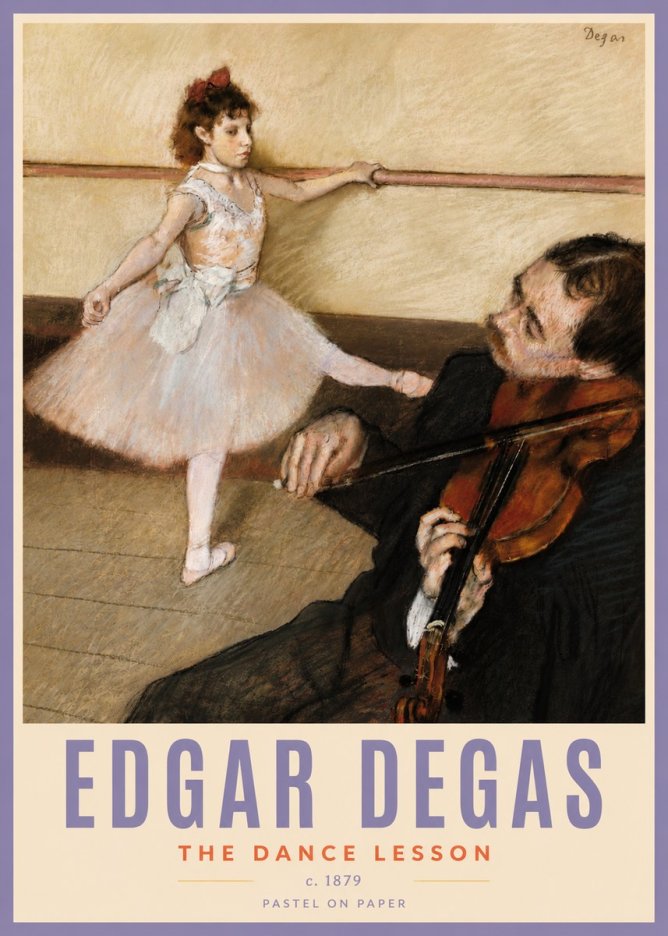 Edgar Degas The Dance Lesson No5 - Plakát