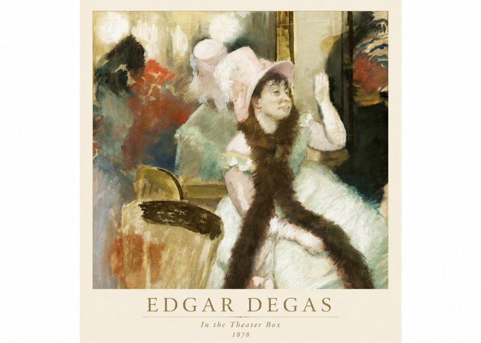 Edgar Degas In the Theater Box No1 - Plakát