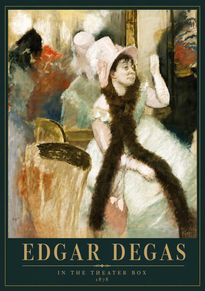 Edgar Degas In the Theater Box No6 - Plakát