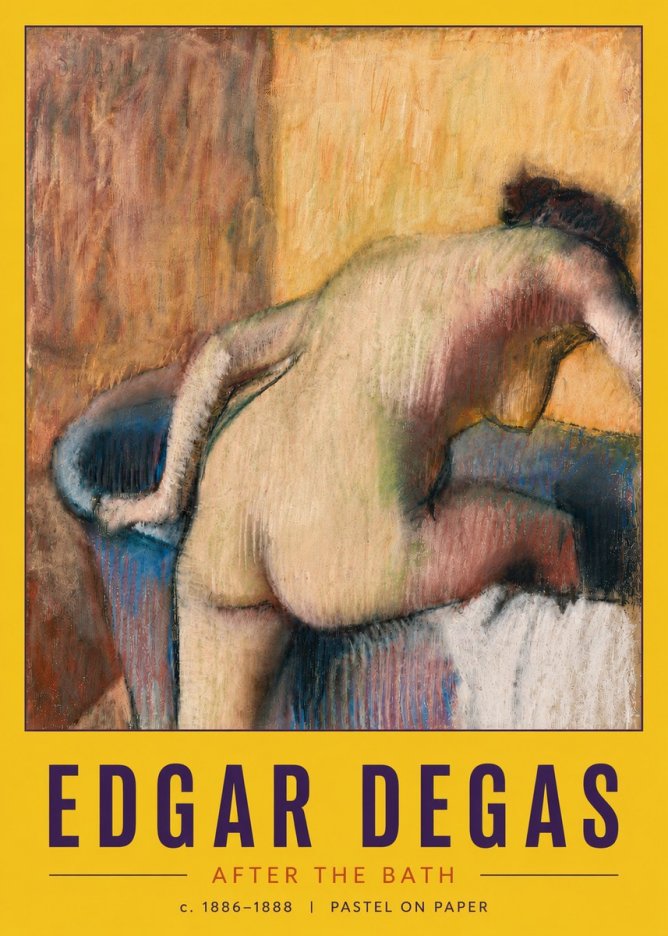 Edgar Degas After the Bath I No6 - Plakát