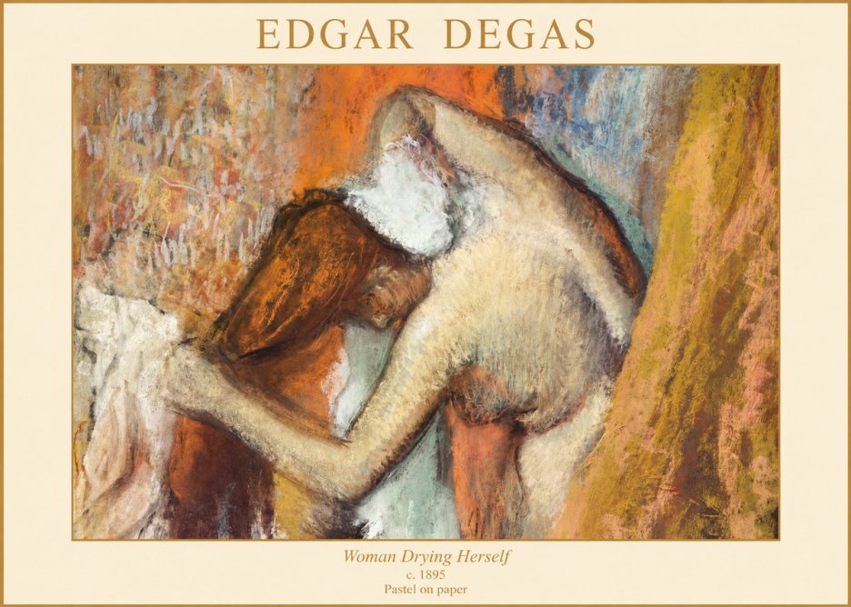 Edgar Degas Woman Drying Herself I No1 - Plakát