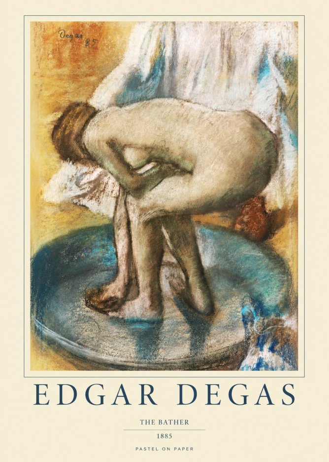 Edgar Degas The Bather No1 - Plakát