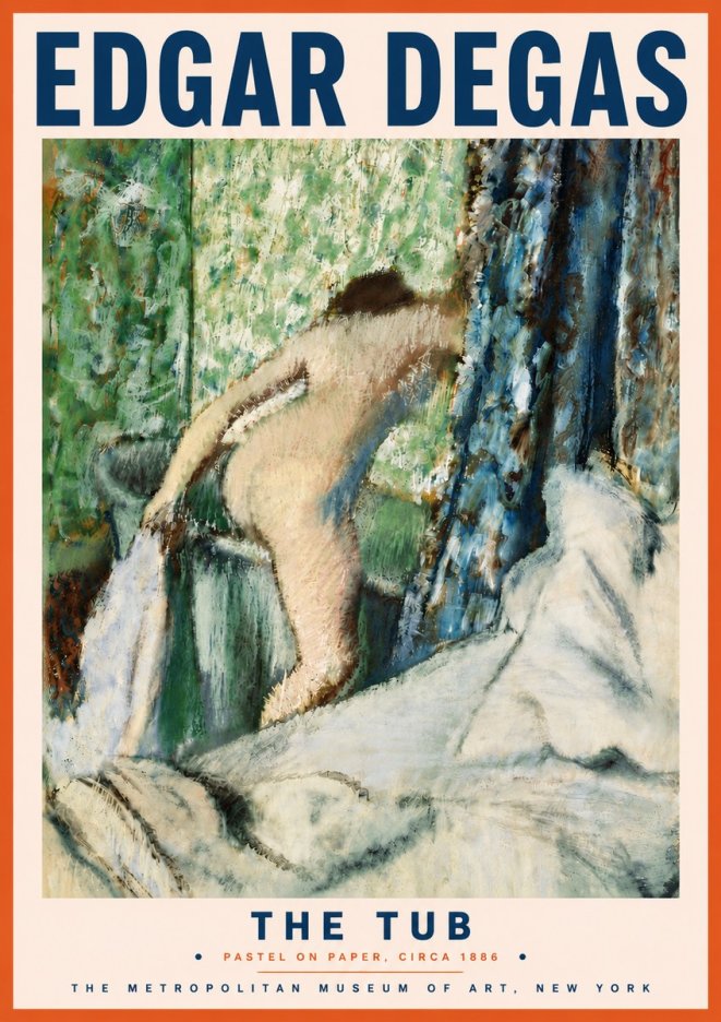 Edgar Degas The Tub No6 - Plakát