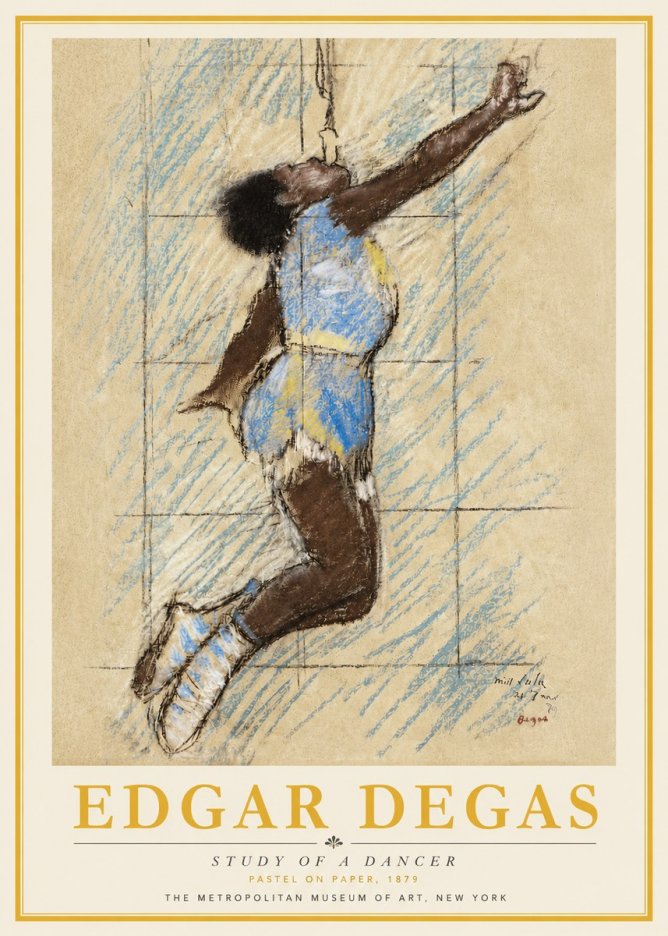 Edgar Degas Study of a Dancer No4 - Plakát