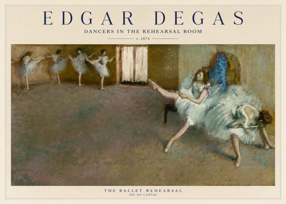 Edgar Degas The Ballet Rehearsal No1 - Plakát
