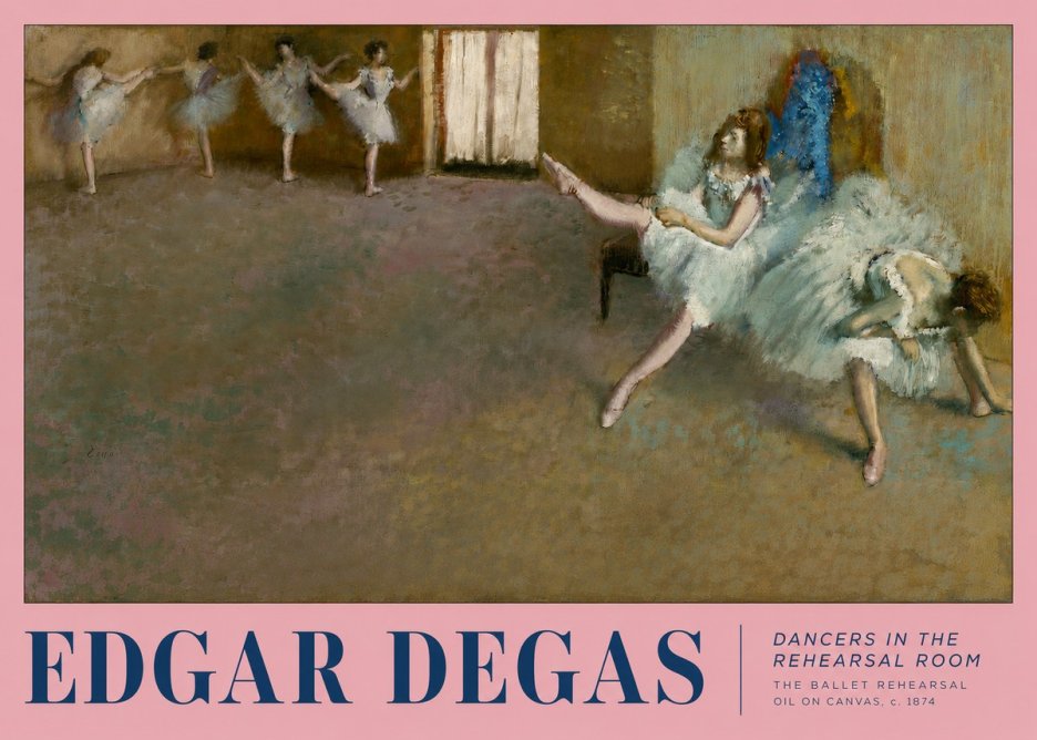 Edgar Degas The Ballet Rehearsal No2 - Plakát
