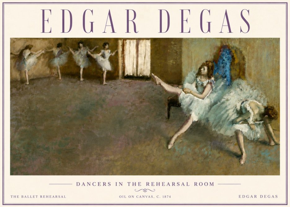 Edgar Degas The Ballet Rehearsal No4 - Plakát