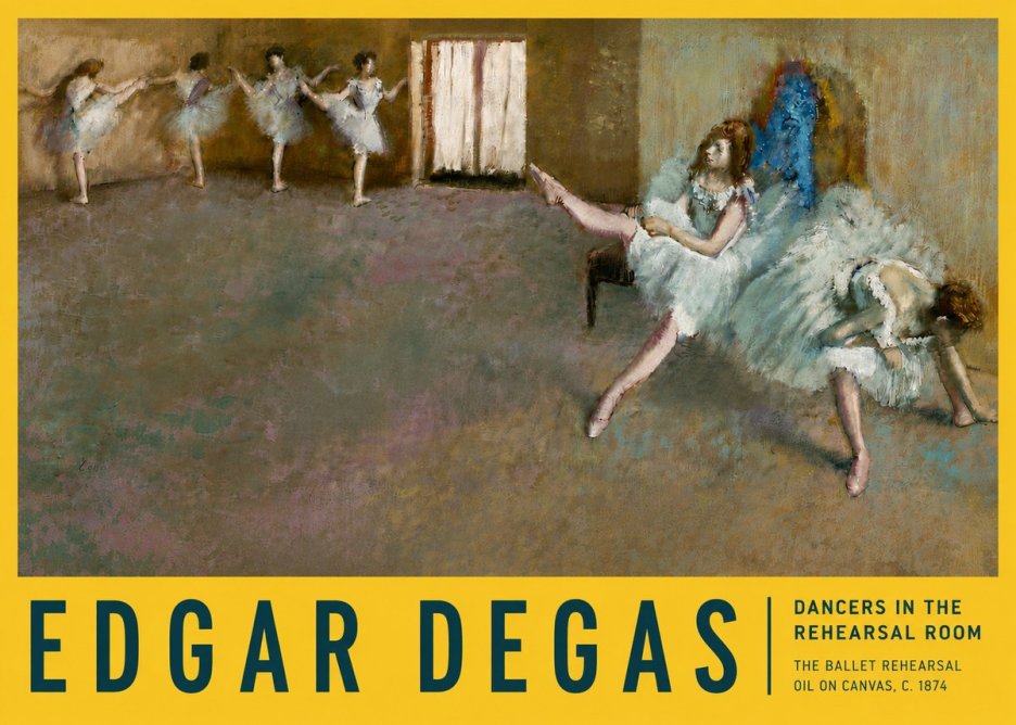 Edgar Degas The Ballet Rehearsal No5 - Plakát
