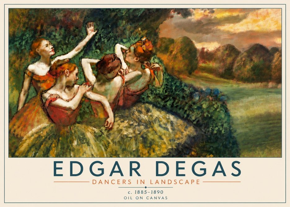 Edgar Degas Dancers in Landscape II No6 - Plakát