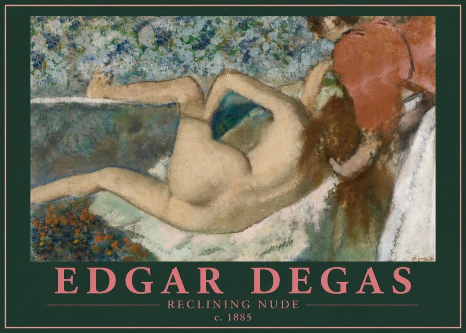 Edgar Degas Reclining Nude No2 - Plakát