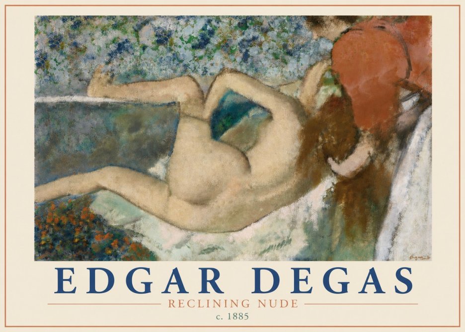 Edgar Degas Reclining Nude No3 - Plakát