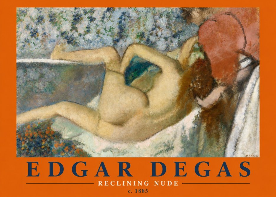 Edgar Degas Reclining Nude No4 - Plakát