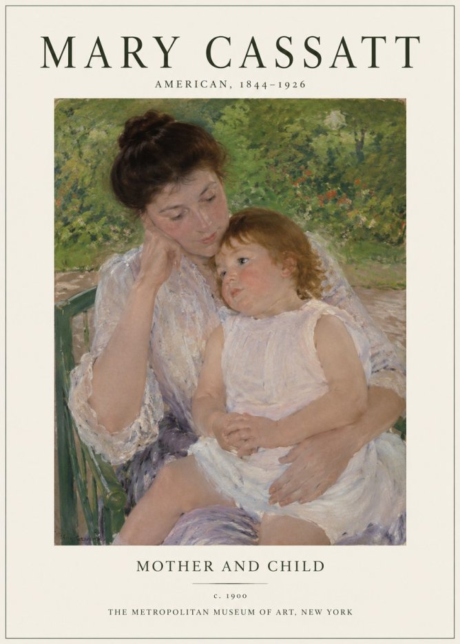 Mary Cassatt Mother and Child I No1 - Plakát