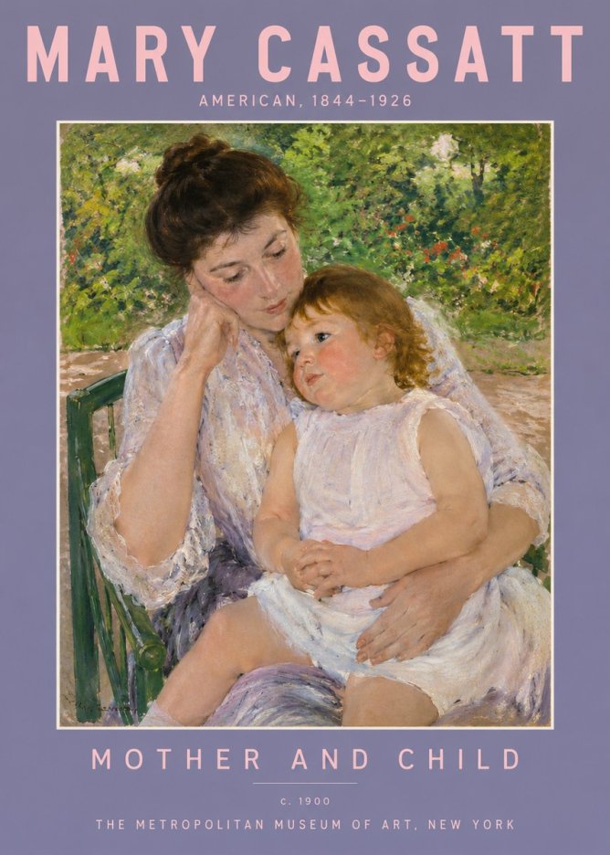 Mary Cassatt Mother and Child I No2 - Plakát