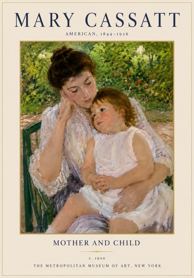 Mary Cassatt Mother and Child I No3 - Plakát
