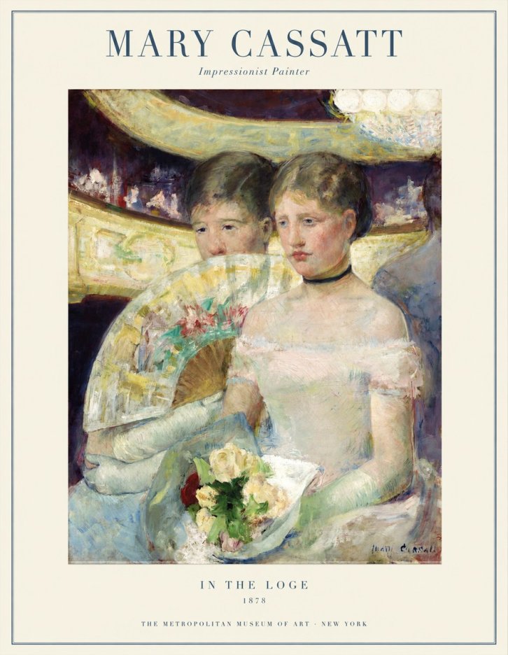 Mary Cassatt In the Loge No1 - Plakát