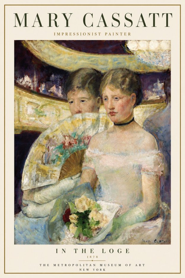 Mary Cassatt In the Loge No6 - Plakát