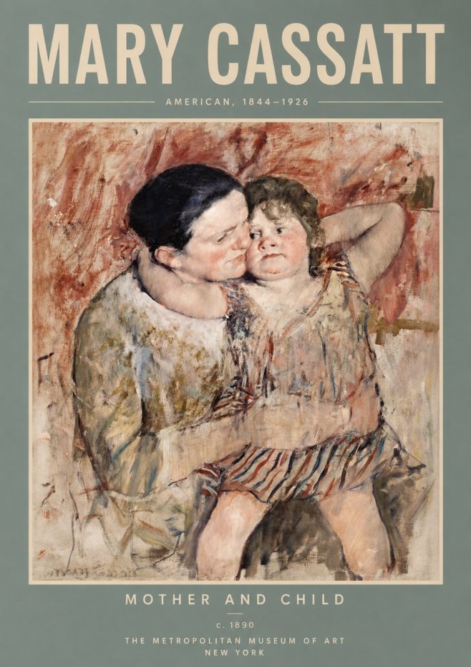 Mary Cassatt Mother and Child II No4 - Plakát