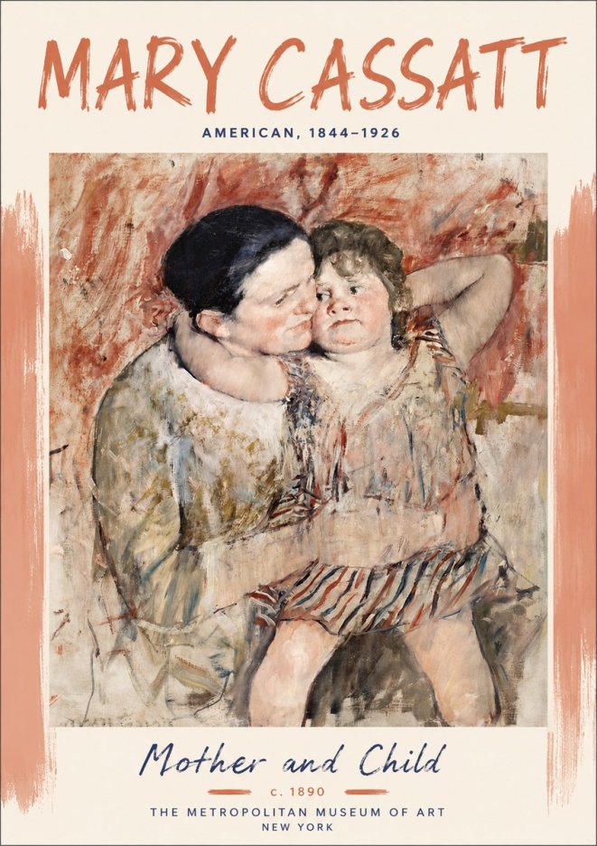 Mary Cassatt Mother and Child II No5 - Plakát