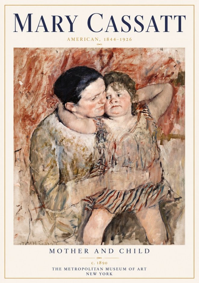 Mary Cassatt Mother and Child II No6 - Plakát
