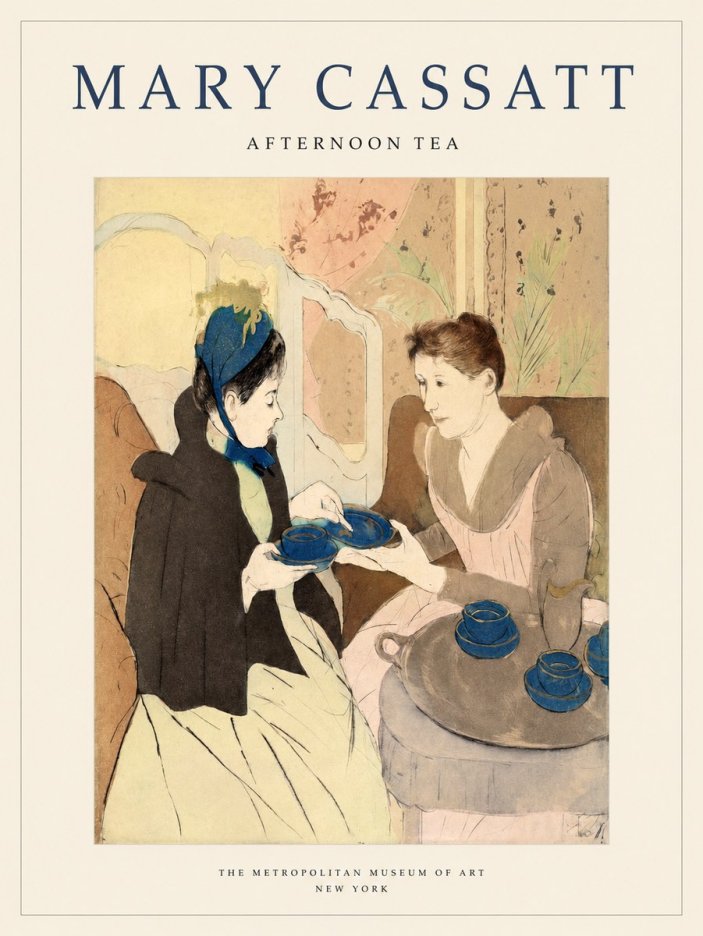 Mary Cassatt Afternoon Tea No1 - Plakát