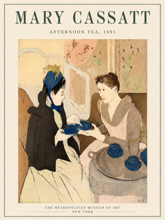 Mary Cassatt Afternoon Tea No6 - Plakát