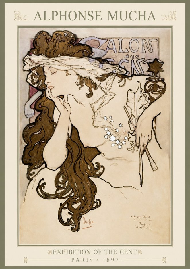 Mucha Salon Des Cent No1 - Plakát