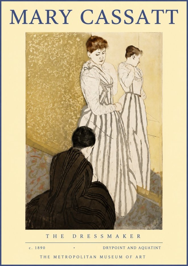 Mary Cassatt The Dressmaker No2 - Plakát